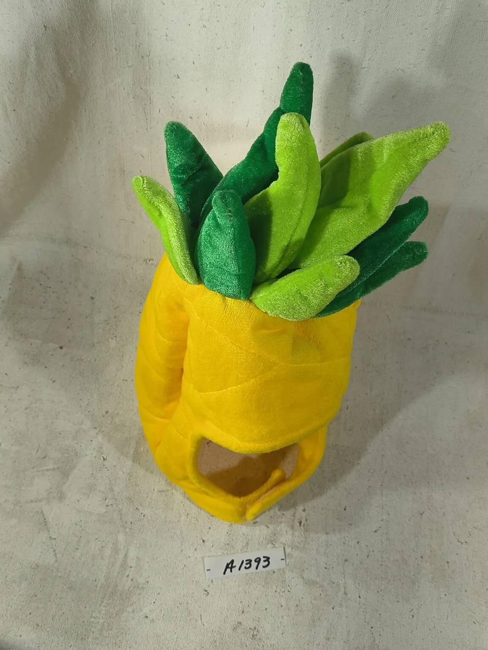 Plush Pineapple Hat - Yellow & Green Adjustable